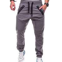 Men Pants Stretch Trousers Sports Work Fit Stretch Sweatpants Drawstring Bottoms