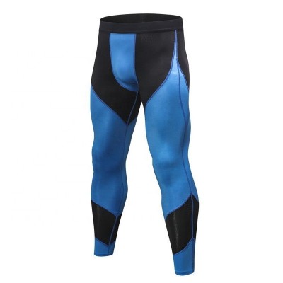 Sports Mens PRO Trousers Patchwork Elastic Compression Pants Active wear Bottom